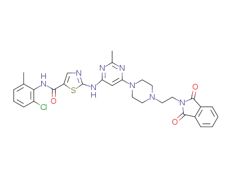 N-(2-chloro-6-methylphenyl)-2-((6-(4-(2-(1,3-dioxoisoindol-2-yl)ethyl)piperazin-1-yl)-2-methylpyrimidin-4-yl)amino)-1,3-thiazole-5-carboxamide