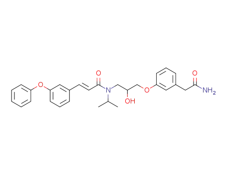 (E)-N-(3-(3-(2-amino-2-oxoethyl)phenoxy)-2-hydroxypropyl)-N-isopropyl-3-(3-phenoxyphenyl)acrylamide