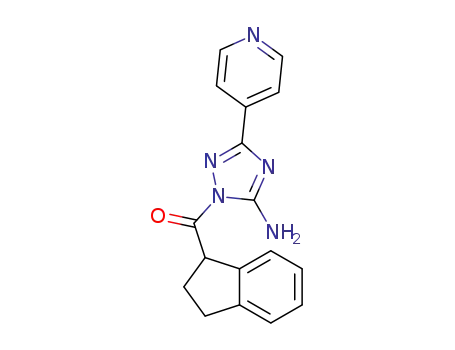(5-amino-3-(pyridin-4-yl)-1H-1,2,4-triazol-1-yl)(2,3-dihydro-1H-inden-1-yl)methanone