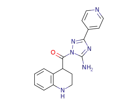(5-amino-3-(pyridin-4-yl)-1H-1,2,4-triazol-1-yl)(1,2,3,4-tetrahydroquinolin-4-yl)methanone