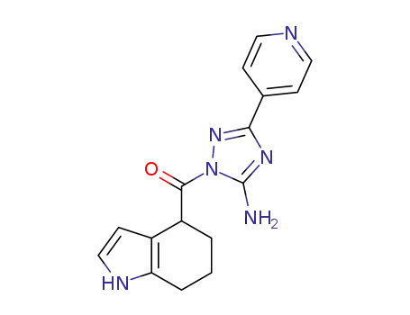 (5-amino-3-(pyridin-4-yl)-1H-1,2,4-triazol-1-yl)(4,5,6,7-tetrahydro-1H-indol-4-yl)methanone