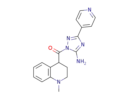 (5-amino-3-(pyridin-4-yl)-1H-1,2,4-triazol-1-yl)(1-methyl-1,2,3,4-tetrahydroquinolin-4-yl)methanone