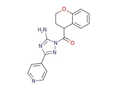 (5-amino-3-(pyridin-4-yl)-1H-1,2,4-triazol-1-yl)(chroman-4-yl)methanone