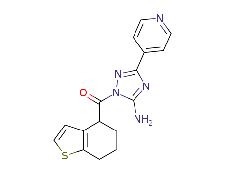 (5-amino-3-(pyridin-4-yl)-1H-1,2,4-triazol-1-yl)(4,5,6,7-tetrahydrobenzo[b]thiophen-4-yl)methanone