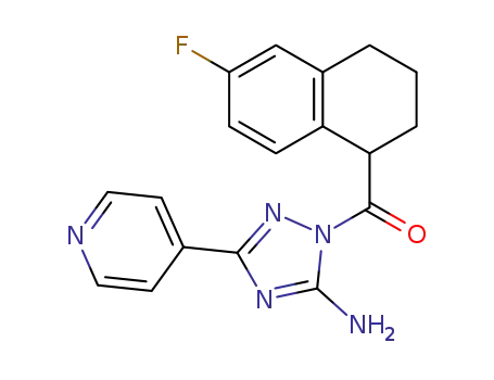(5-amino-3-(pyridin-4-yl)-1H-1,2,4-triazol-1-yl)(6-fluoro-1,2,3,4-tetrahydronaphthalen-1-yl)methanone