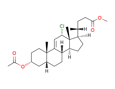 12α-chloro-3α-acetoxy-5β-cholen-(9(11))-oic acid-(24)-methyl ester