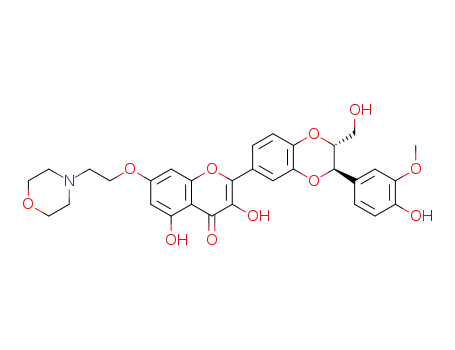 7-(2-morpholinyl)ethoxy-2,3-dehydrosilybin
