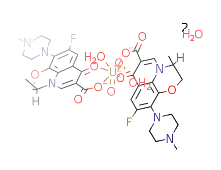 [UO2(levofloxacin)2(H2O)2]*2H2O