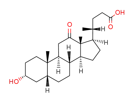 Molecular Structure of 5130-29-0 ((4R)-4-[(3R,5R,8R,9S,10S,13R,14S,17R)-3-hydroxy-10,13-dimethyl-12-oxo-1,2,3,4,5,6,7,8,9,11,14,15,16,17-tetradecahydrocyclopenta[a]phenanthren-17-yl]pentanoic acid)