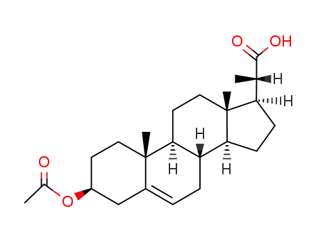 Molecular Structure of 1474-14-2 ((2S)-2-[(3S,8S,9S,10R,13S,14S,17R)-3-(acetyloxy)-10,13-dimethyl-2,3,4,7,8,9,10,11,12,13,14,15,16,17-tetradecahydro-1H-cyclopenta[a]phenanthren-17-yl]propanoic acid (non-preferred name))