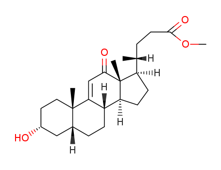 Chol-9(11)-en-24-oicacid, 3-hydroxy-12-oxo-, methyl ester, (3a,5b)- (9CI) cas  65065-56-7