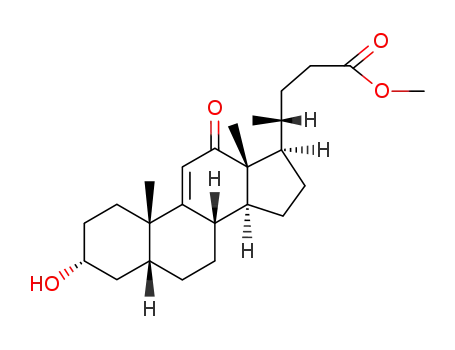 Molecular Structure of 65065-56-7 (methyl (3alpha,5beta)-3-hydroxy-12-oxochol-9(11)-en-24-oate)