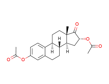 Molecular Structure of 1247-71-8 (3,16alpha-dihydroxyestra-1,3,5(10)-trien-17-one 3,16-diacetate)