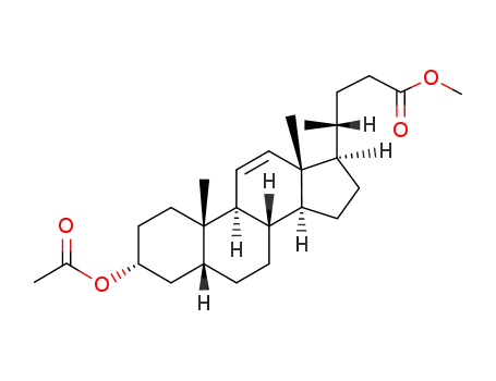 Molecular Structure of 2242-12-8 (3α-Acetyloxy-5β-chol-11-en-24-oic acid methyl ester)