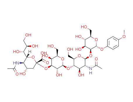 p-methoxyphenyl 5-acetamido-3,5-dideoxy-D-glycero-α-D-galacto-2-nonulopyranosylonate-(2→3)-β-D-galactopyranosyl-(1→4)-2-acetamido-2-deoxy-β-D-glucopyranosyl-(1→2)-α-D-mannopyranoside