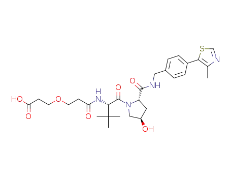 3-(3-(((S)-1-((2S,4R)-4-hydroxy-2-((4-(4-methylthiazol-5-yl)benzyl)carbamoyl)pyrrolidin-1-yl)-3,3-dimethyl-1-oxobutan-2-yl)amino)-3- oxopropoxy)propanoic acid