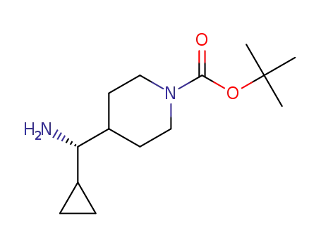 tert-butyl (S)-4-(amino(cyclopropyl)methyl)piperidine-1-carboxylate