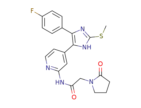 N-(4-(5-(4-fluorophenyl)-2-(methylthio)-1H-imidazol-4-yl)pyridin-2-yl)-2-(2-oxopyrrolidin-1-yl)acetamide