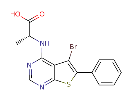 N-(5-bromo-6-phenyl-thieno[2,3-d]pyrimidin-4-yl)-D-alanine