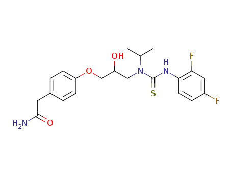 2-(4-(3-(3-(2',4'-difluorophenyl)-1-isopropylthioureido)-2-hydroxypropoxy)phenyl)acetamide