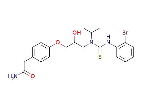 2-(4-(3-(3-(2'-bromophenyl)-1-isopropylthioureido)-2-hydroxypropoxy)phenyl)acetamide
