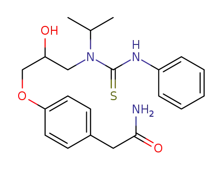 2-(4-(2-hydroxy-3-(1-isopropyl-3-phenylthioureido)propoxy)phenyl)acetamide