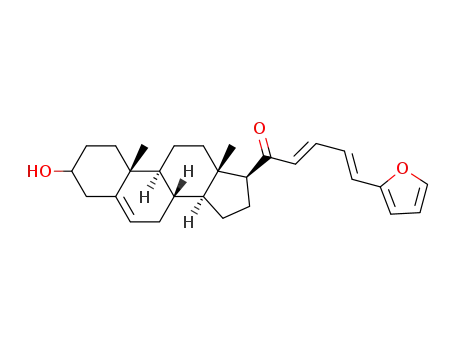 (2E,4E)-5-(furan-2-yl)-1-((8S,9S,10R,13S,14S,17S)-3-hydroxy-10,13-dimethyl-2,3,4,7,8,9,10,11,12,13,14,15,16,17-tetradecahydro-1H-cyclopenta[a]phenanthren-17-yl)penta-2,4-dien-1-one
