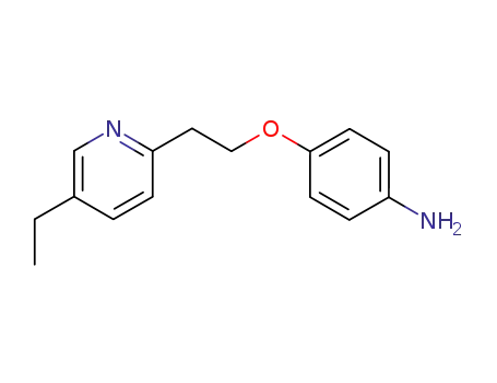 Molecular Structure of 85583-40-0 (Benzenamine, 4-[2-(5-ethyl-2-pyridinyl)ethoxy]-)