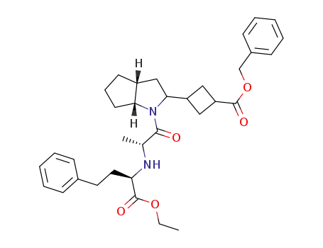 benzyl 3-((3aR,6aR)-1-(((R)-1-ethoxy-1-oxo-4-phenylbutan-2-yl)-D-alanyl)octahydrocyclopenta[b]pyrrol-2-yl)cyclobutane-1-carboxylate