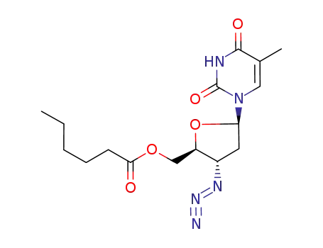Hexanoic acid (2S,3S,5R)-3-azido-5-(5-methyl-2,4-dioxo-3,4-dihydro-2H-pyrimidin-1-yl)-tetrahydro-furan-2-ylmethyl ester