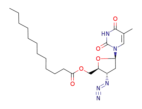 Dodecanoic acid (2S,3S,5R)-3-azido-5-(5-methyl-2,4-dioxo-3,4-dihydro-2H-pyrimidin-1-yl)-tetrahydro-furan-2-ylmethyl ester