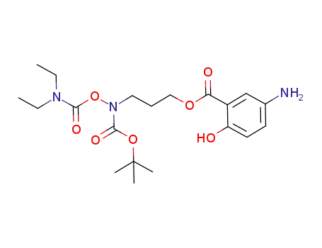 3-((tert-butoxycarbonyl)((diethylcarbamoyl)oxy)amino)propyl 5-amino-2-hydroxybenzoate