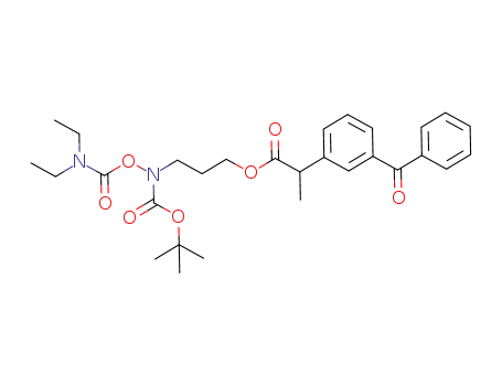 3-((tert-butoxycarbonyl)((diethylcarbamoyl)oxy)amino)propyl 2-(3-benzoylphenyl)propanoate