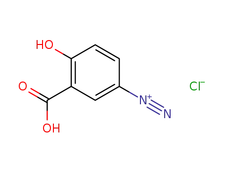 Molecular Structure of 117041-94-8 (Benzenediazonium, 3-carboxy-4-hydroxy-, chloride)