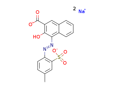 2-Naphthalenecarboxylicacid, 3-hydroxy-4-[2-(4-methyl-2-sulfophenyl)diazenyl]-, sodium salt (1:2)(5858-81-1)