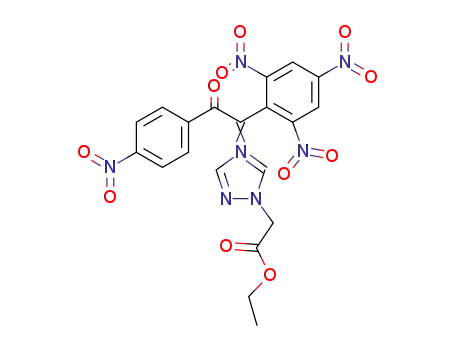 1-carbethoxymethylene, p-nitrobenzoyl 2,4,6-trinitrophenyl 4-triazolium-methylide