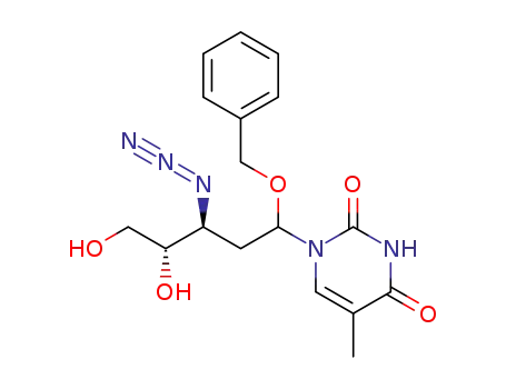 1-((3S,4S)-3-Azido-1-benzyloxy-4,5-dihydroxy-pentyl)-5-methyl-1H-pyrimidine-2,4-dione