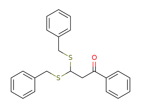 Molecular Structure of 74896-60-9 (1-Propanone, 1-phenyl-3,3-bis[(phenylmethyl)thio]-)