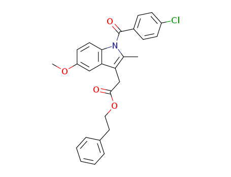 1H-Indole-3-acetic acid, 1-(4-chlorobenzoyl)-5-methoxy-2-methyl-, 2-phenylethyl ester