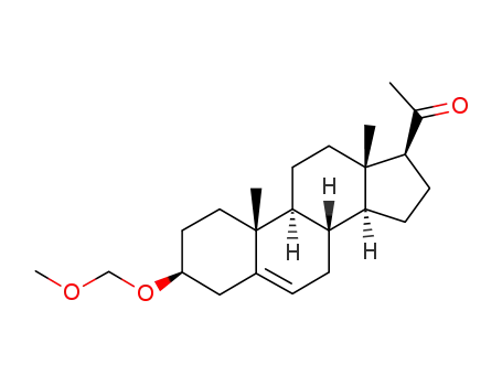 Molecular Structure of 23328-05-4 ((3beta)-3-(methoxymethoxy)pregn-5-en-20-one)