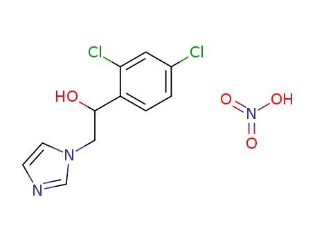 Molecular Structure of 61258-52-4 (1H-Imidazole-1-ethanol, a-(2,4-dichlorophenyl)-, mononitrate (salt))