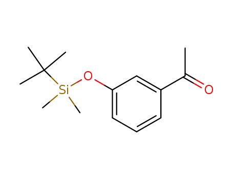 Molecular Structure of 124414-07-9 (Ethanone, 1-[3-[[(1,1-dimethylethyl)dimethylsilyl]oxy]phenyl]-)