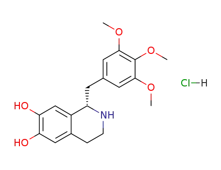 (S)-1,2,3,4-테트라히드로-6,7-디히드록시-1-(3,4,5-트리메톡시벤질)이소퀴놀리늄 클로라이드