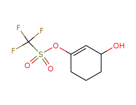 Molecular Structure of 109459-30-5 (Methanesulfonic acid, trifluoro-, 3-hydroxy-1-cyclohexen-1-yl ester)