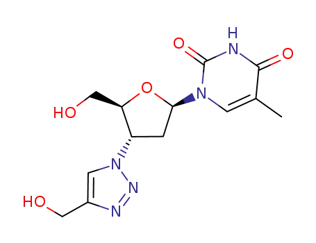 1-((2R,4S,5S)-5-(hydroxymethyl)-4-(4-(hydroxymethyl)-1H-1,2,3-triazol-1-yl)tetrahydrofuran-2-yl)-5-methylpyrimidine-2,4(1H,3H)-dione