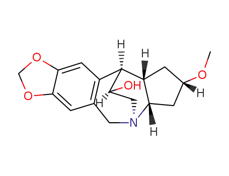 Molecular Structure of 67657-13-0 (5H-6,10-Ethanocyclopenta[c]-1,3-dioxolo[4,5-h][2]benzazepin-12-ol,6a,7,8,9,9a,10-hexahydro-8-methoxy-, [6S-(6a,6ab,8a,9ab,10a,12S*)]- (9CI))