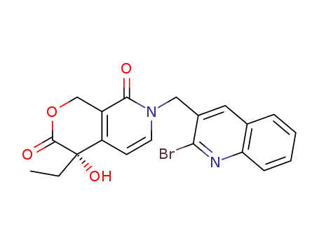(S)-7-(2-Bromo-quinolin-3-ylmethyl)-4-ethyl-4-hydroxy-1,7-dihydro-4H-pyrano[3,4-c]pyridine-3,8-dione
