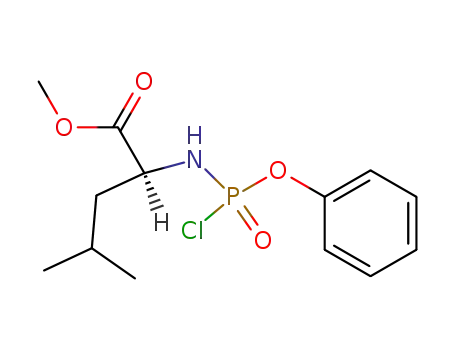 Molecular Structure of 147907-41-3 (L-Leucine, N-(chlorophenoxyphosphinyl)-, methyl ester)