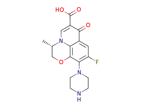 S-(-)-9-fluoro-2,3-dihydro-3-methyl-10-(1-piperazinyl)-7-oxo-7H-pyrido-<1,2,3-de><1,4>benzoxazine-6-carboxylic acid