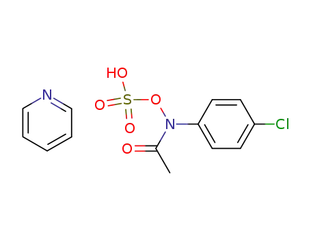 Molecular Structure of 91631-54-8 (Hydroxylamine-O-sulfonic acid, N-acetyl-N-(4-chlorophenyl)-, compd.
with pyridine (1:1))